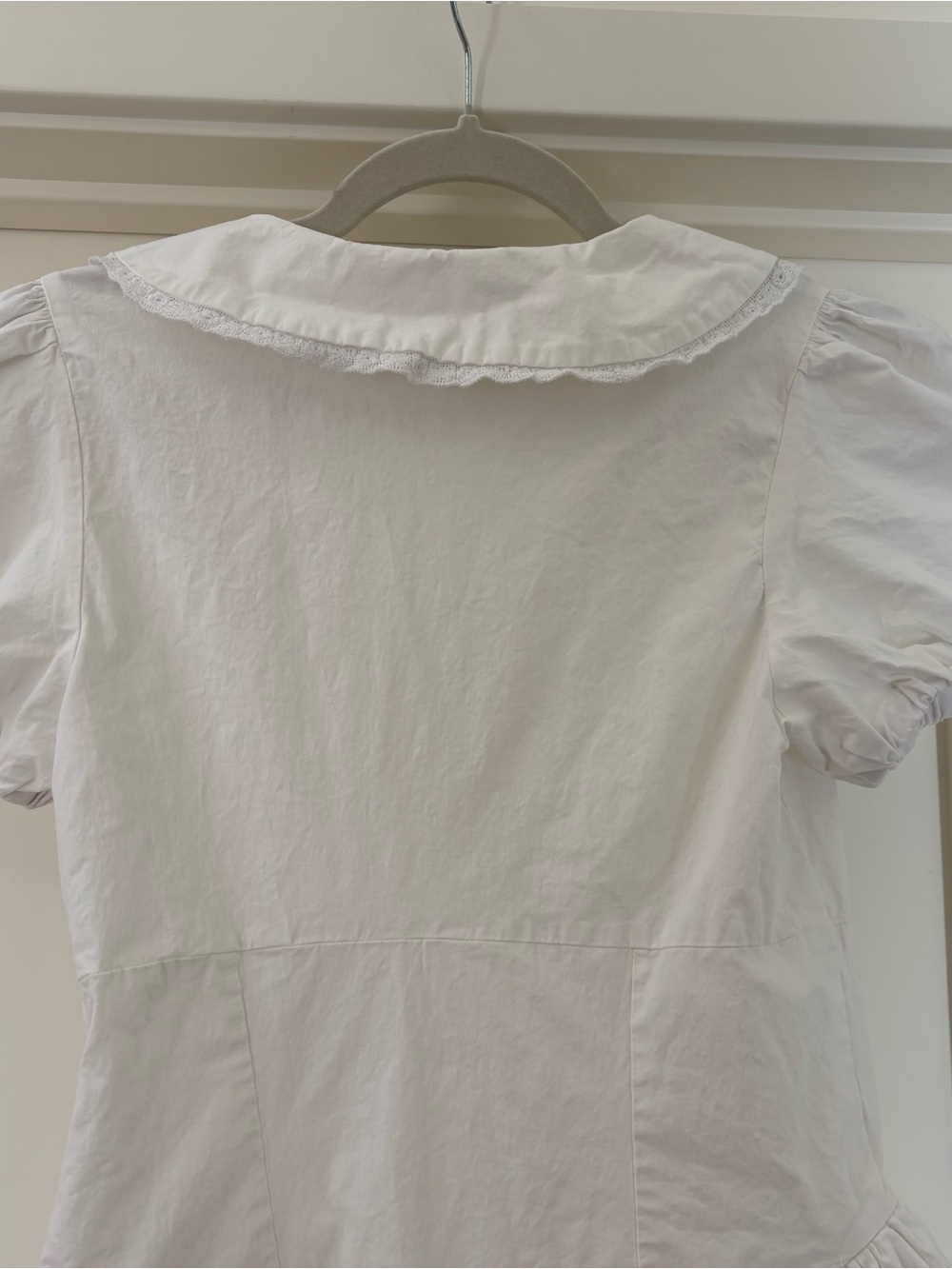 Zara Peter Pan collar poplin white mini dress 0881/314 Small - Picture 7 of 10